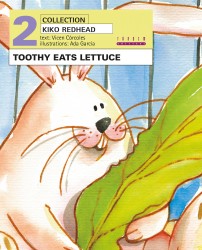 Toothy eats lettuce